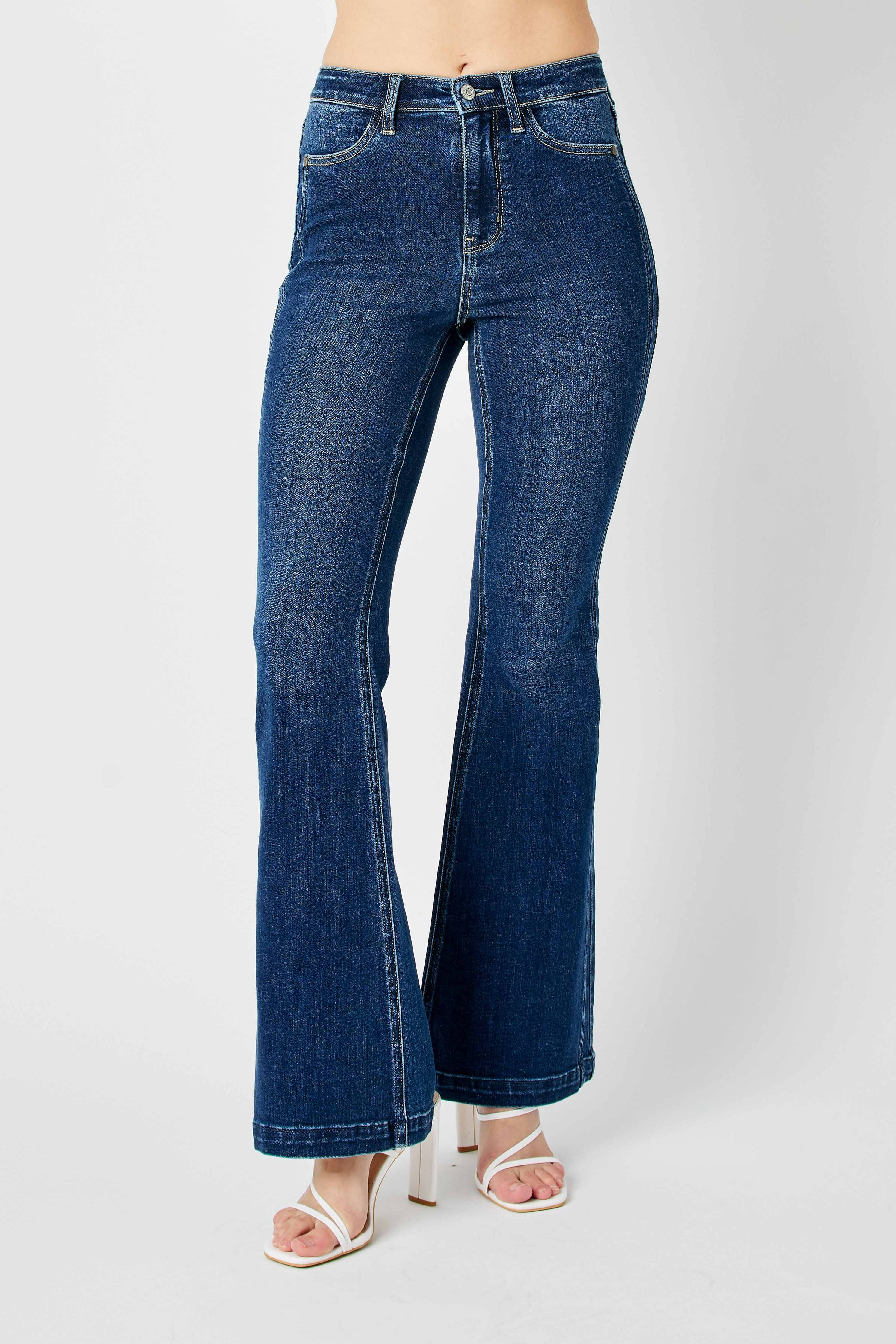 Judy Blue High Waisted Angled Side Seam Flare Jeans